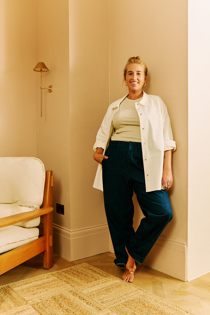 Adjustable Size Wide Leg Jeans