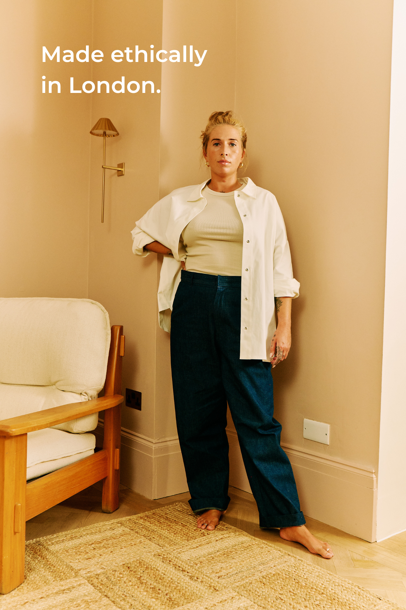 Adjustable Size Wide Leg Jeans